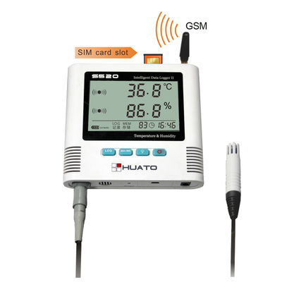 Porcellana Registratore automatico di dati di GSM di umidità di temperatura dell'allarme di SMS con il sensore esterno HUATO S520-EX-GSM fornitore