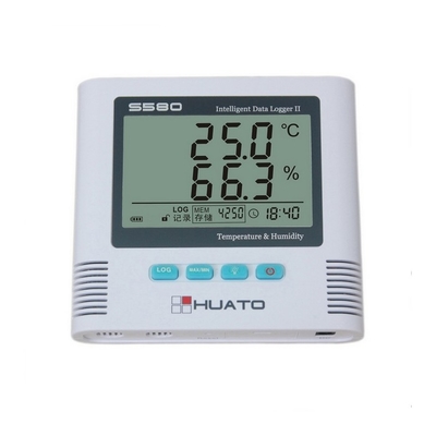 Porcellana Alta precisione registratore automatico di dati di umidità di temperatura di calibratura del sensore della Svizzera dell'importazione dell'allarme della luce da 0,2 gradi fornitore