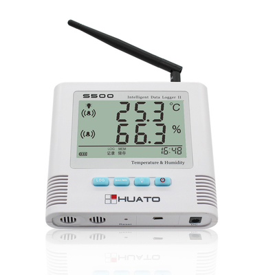 Porcellana Un registratore automatico di 65000 delle letture dati di GSM 2g con il sensore incorporato di umidità di temperatura fornitore