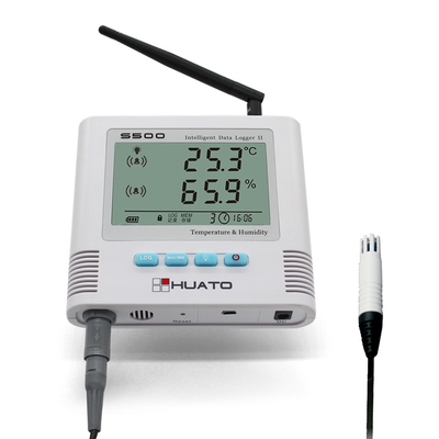 Porcellana Registratore automatico di dati di GSM di umidità di Tempearture a pile con esterno LED e l'allarme sano HUATO S500-EX-GSM fornitore