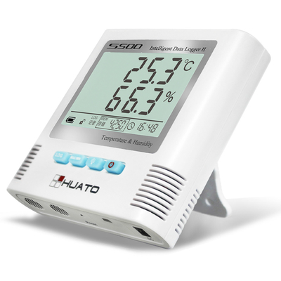 Porcellana Registratore automatico di dati interno di umidità di temperatura di uso del laboratorio di alta precisione del sensore dell'importazione leggera sana dell'allarme fornitore