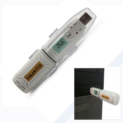Porcellana Registratore automatico di dati di temperatura di USB, indicatori luminosi temporanei di USB LED del registratore automatico di dati di umidità fornitore