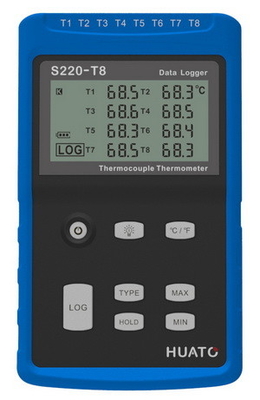 Porcellana Registratore automatico di dati di temperatura di Manica di Huato S220-T8 8, multi lettore della termocoppia di Manica fornitore